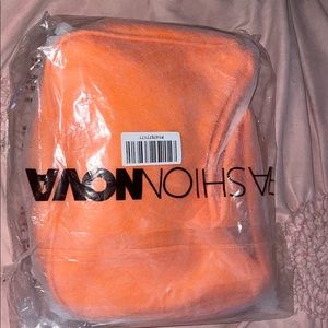 Neon orange fashion nova hand bag